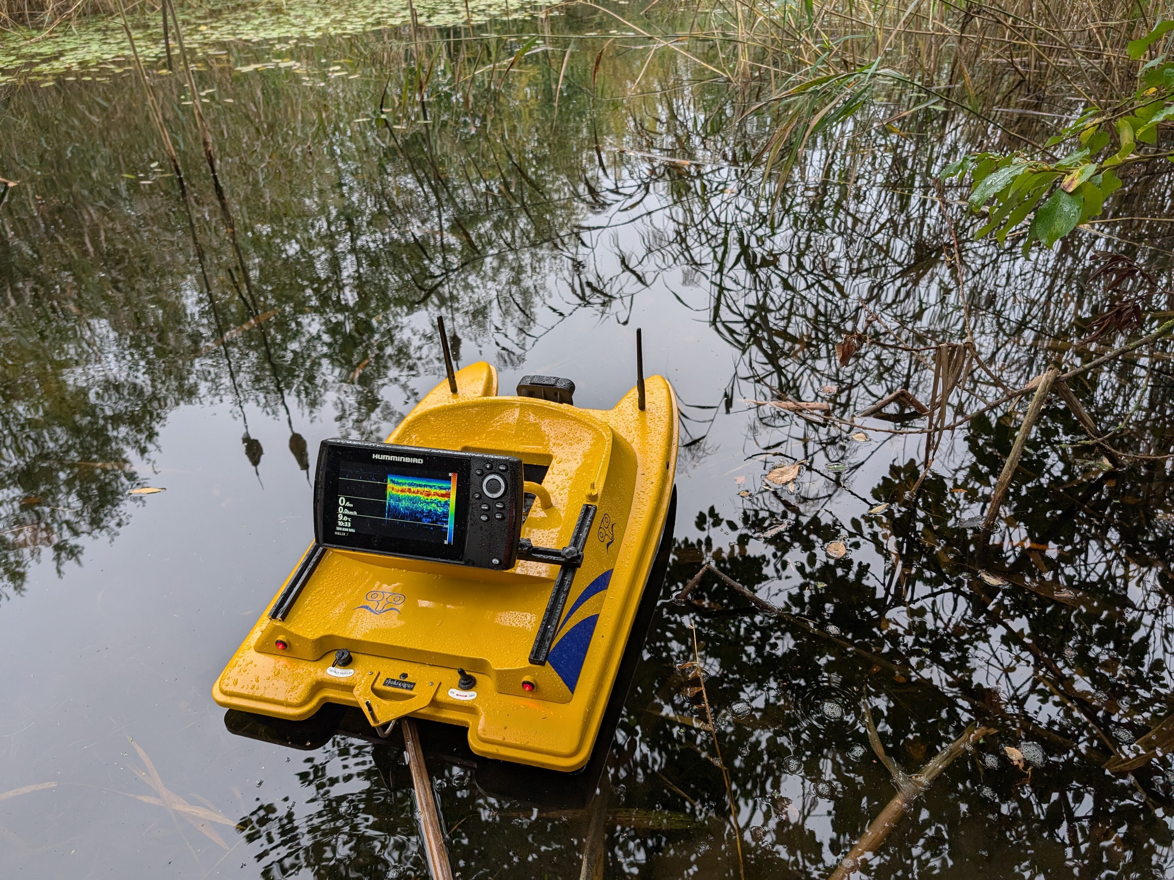CC Aquascan USB Boot auf See von oben aufgenommen
